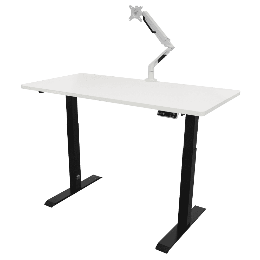 Dellonda White Electric Height Adjustable Standing Desk, 1400 x 700mm Dual Motor 100kg Model No- DH32