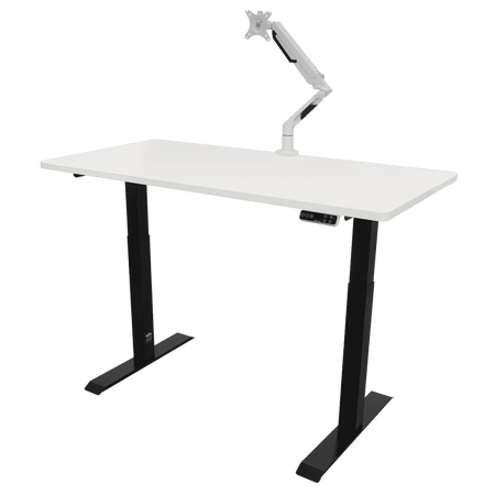 Dellonda White Electric Height Adjustable Standing Desk, 1400 x 700mm Dual Motor 100kg Model No- DH32