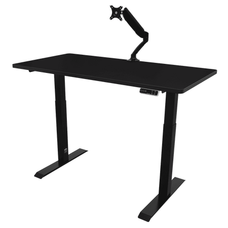 Dellonda Black Electric Height Adjustable Standing Desk, 1400 x 700mm Dual Motor 100kg Model No- DH34