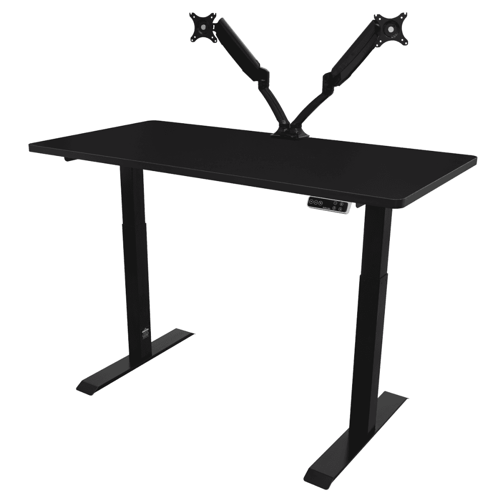 Dellonda Black Electric Height Adjustable Standing Desk, 1400 x 700mm Dual Motor 100kg Model No- DH34