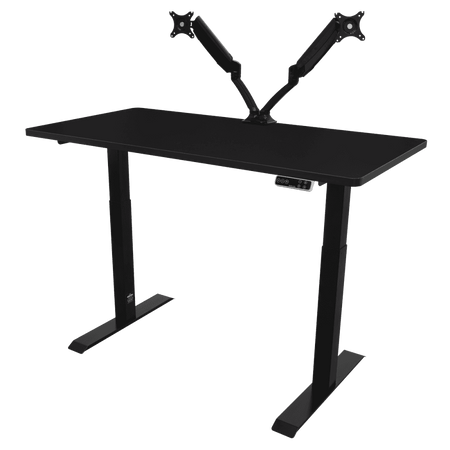 Dellonda Black Electric Height Adjustable Standing Desk, 1400 x 700mm Dual Motor 100kg Model No- DH34