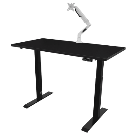 Dellonda Black Electric Height Adjustable Standing Desk, 1400 x 700mm Dual Motor 100kg Model No- DH34