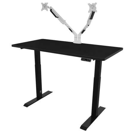 Dellonda Black Electric Height Adjustable Standing Desk, 1400 x 700mm Dual Motor 100kg Model No- DH34