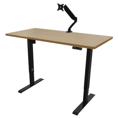 Dellonda Oak Electric Adjustable-Height Standing Desk with Memory, Quiet & Fast 1400 x 700mm Model No- DH41