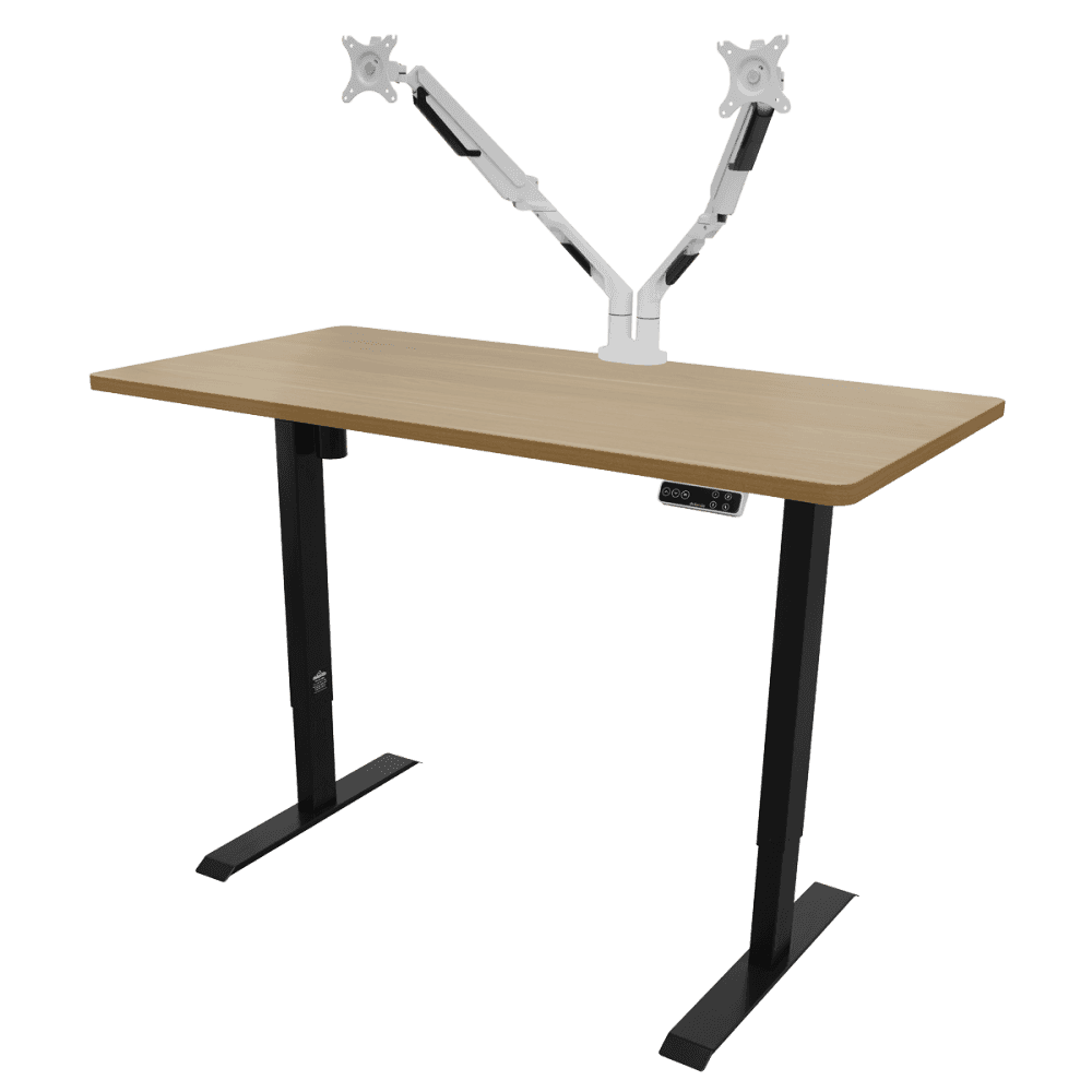 Dellonda Oak Electric Adjustable-Height Standing Desk with Memory, Quiet & Fast 1400 x 700mm Model No- DH41