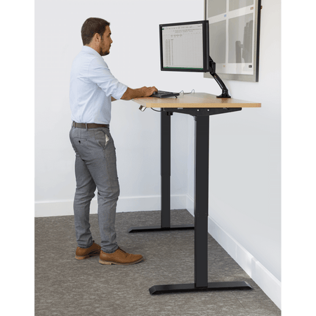 Dellonda Oak Electric Adjustable-Height Standing Desk with Memory, Quiet & Fast 1400 x 700mm Model No- DH41