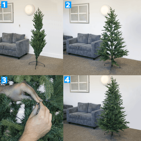 Dellonda Artificial Hinged Christmas Tree 6ft(180cm) Model No- DH45