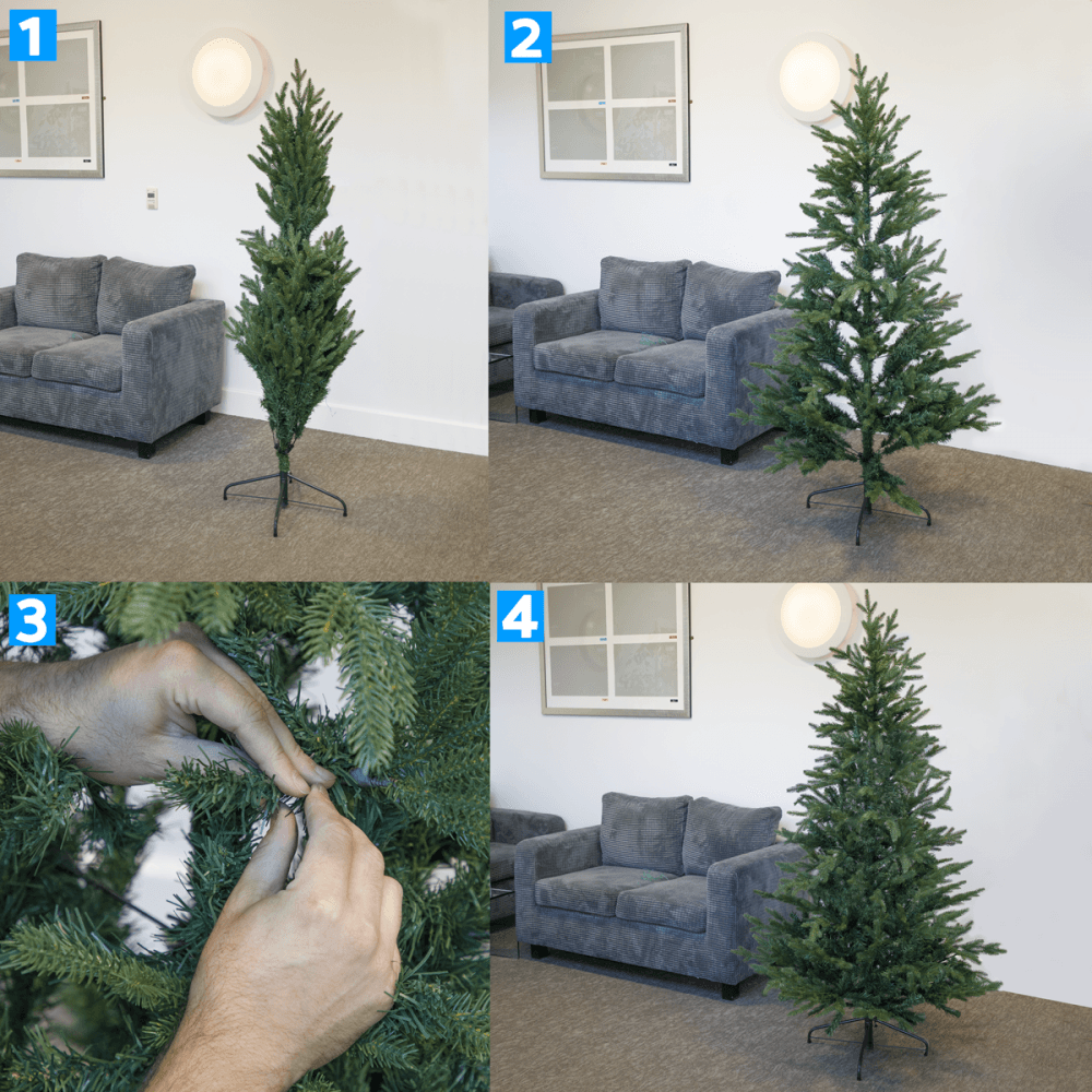 Dellonda Artificial Hinged Christmas Tree 7ft(210cm) Model No- DH46