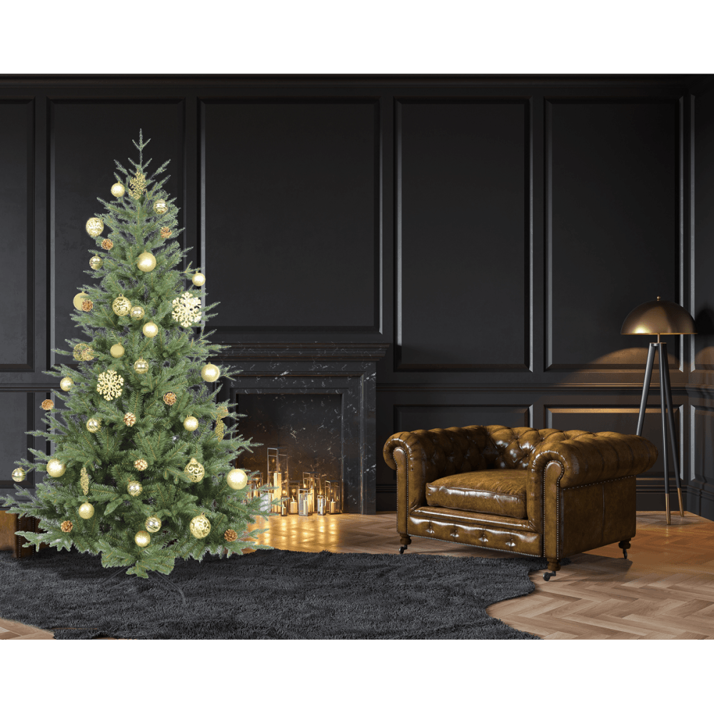 Dellonda Artificial Hinged Christmas Tree 7ft(210cm) Model No- DH46