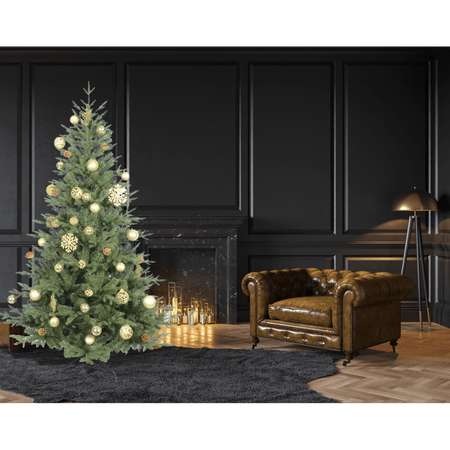 Dellonda Artificial Hinged Christmas Tree 7ft(210cm) Model No- DH46