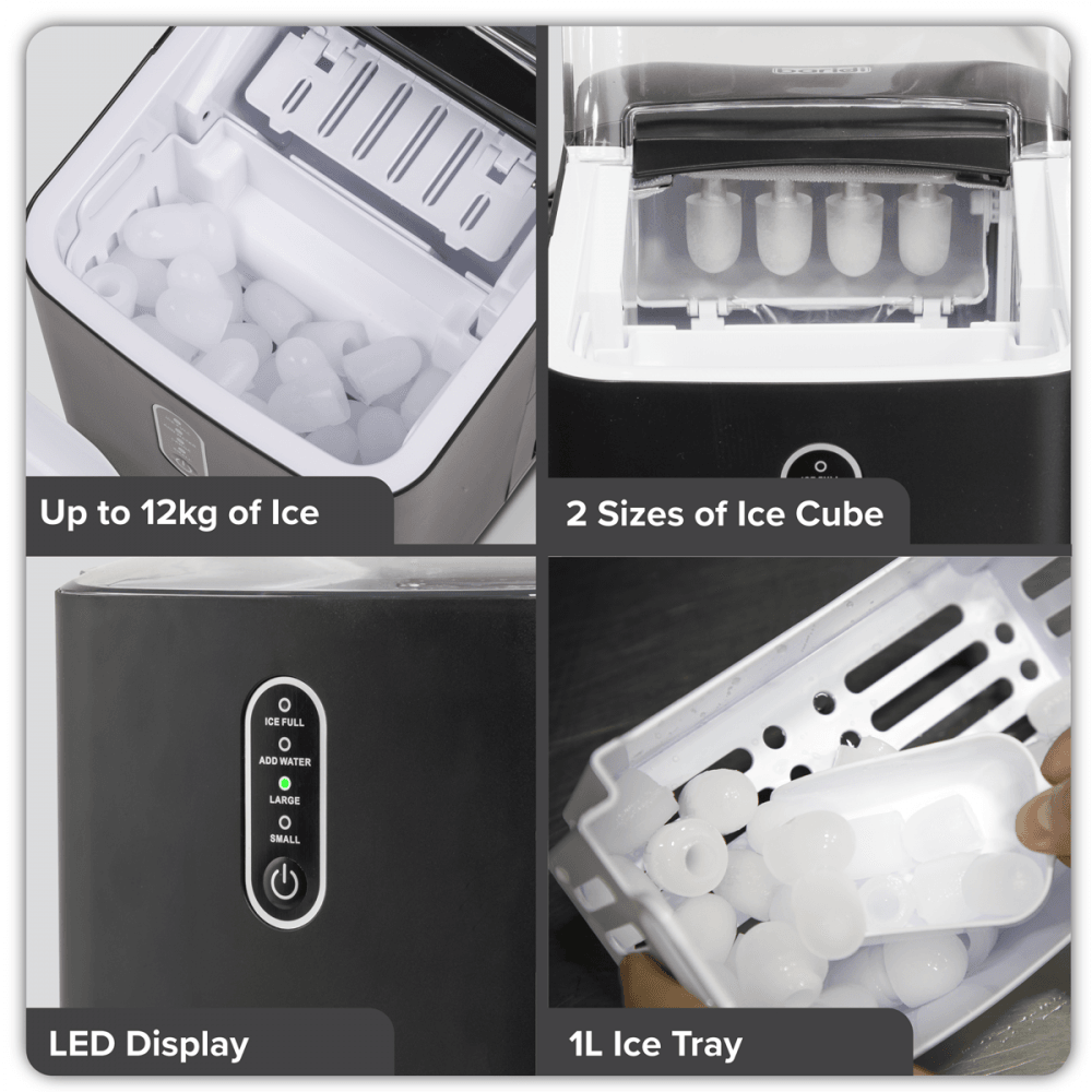 Baridi Ice Cube Maker with LED Display & 10 Minute Freeze Model No- DH52