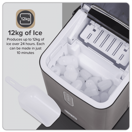 Baridi Ice Cube Maker with LED Display & 10 Minute Freeze Model No- DH52