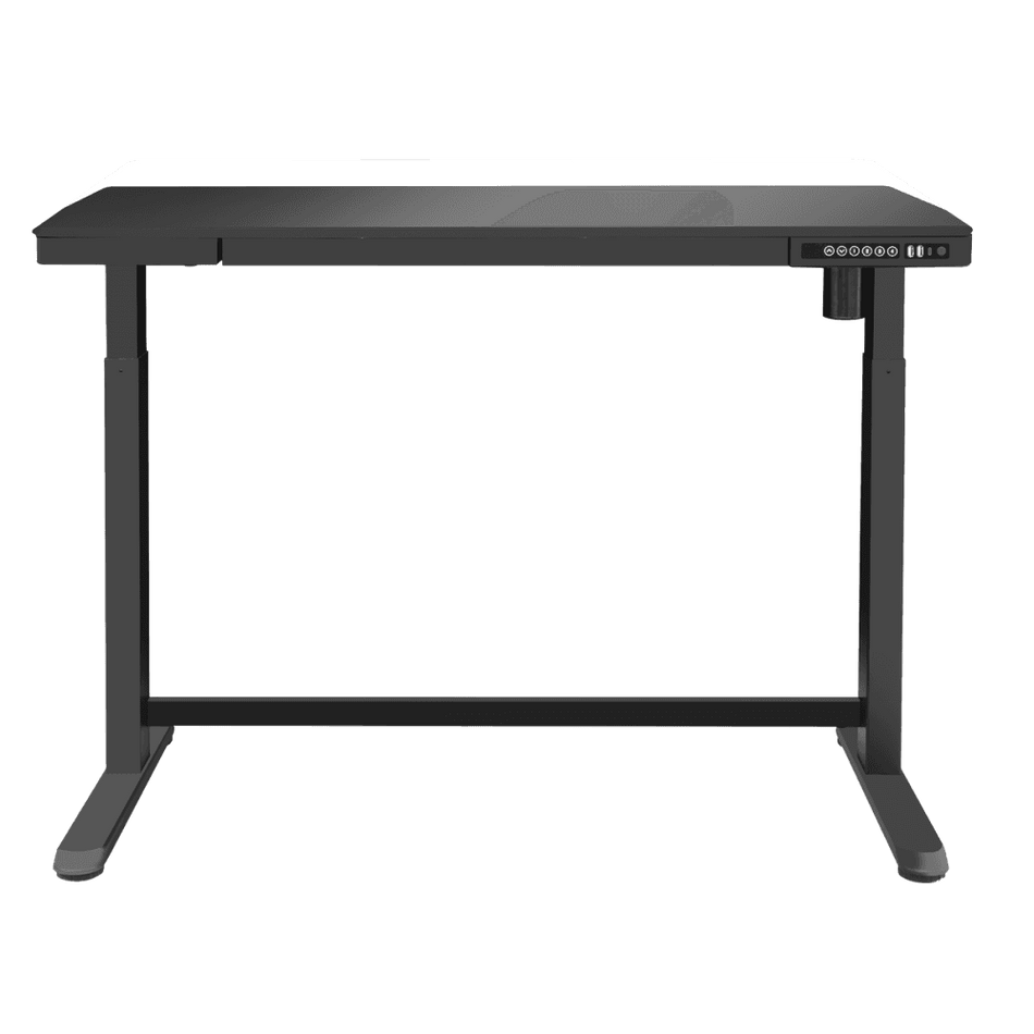 Dellonda Single Motor Ultra-Quiet Electric Desk with Control Panel, USB Port & Drawer - Black Desktop Model No- DH53