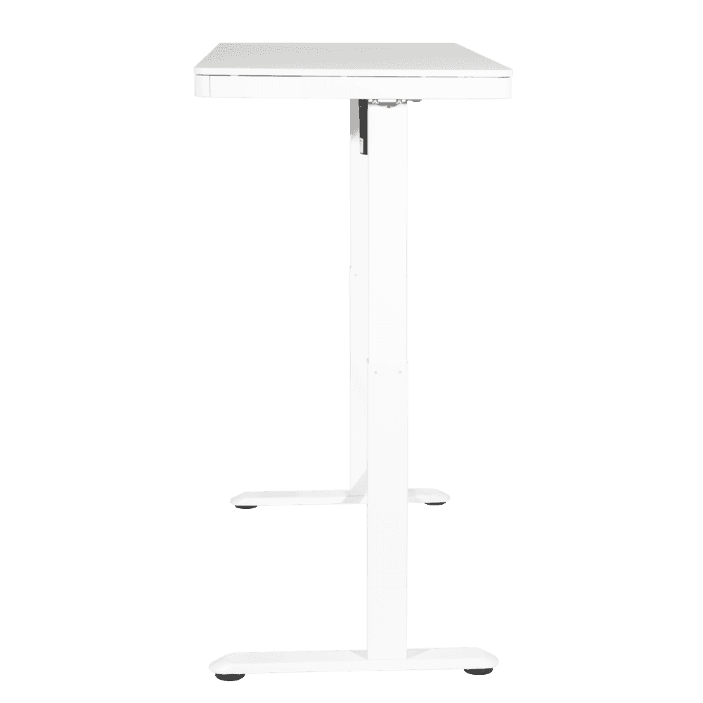 Dellonda Single Motor Ultra-Quiet Electric Desk with Control Panel, USB Port & Drawer - White Desktop Model No- DH54