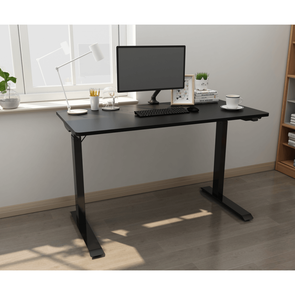 Dellonda Single Motor Ultra-Quiet Adjustable-Height Electric Sit/Stand Desk - Black Desktop Model No- DH55