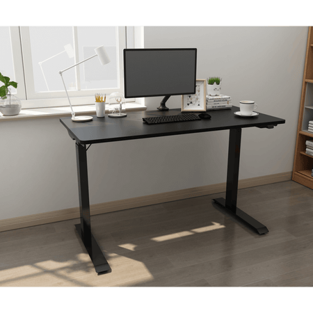 Dellonda Single Motor Ultra-Quiet Adjustable-Height Electric Sit/Stand Desk - Black Desktop Model No- DH55
