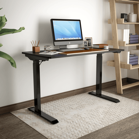Dellonda Single Motor Ultra-Quiet Adjustable-Height Electric Sit/Stand Desk - Black Desktop Model No- DH55
