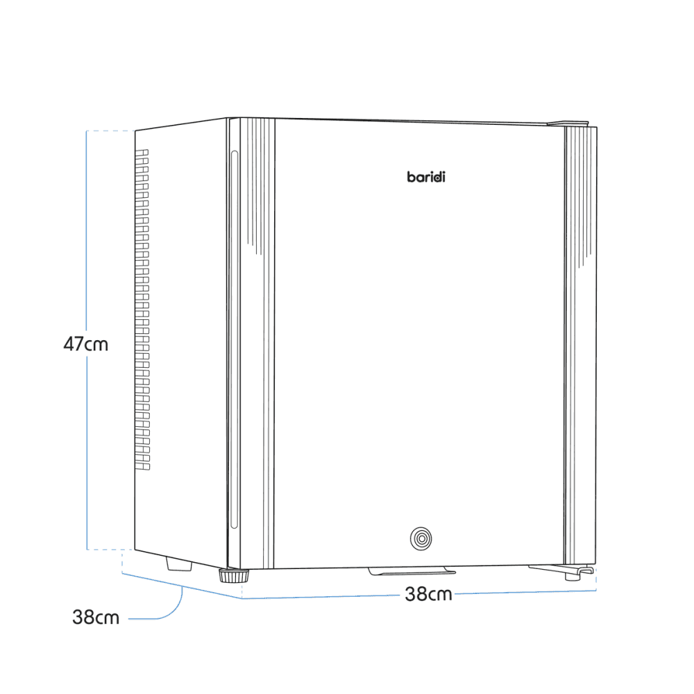 Baridi Ultra-Quiet Mini Drinks Fridge 25L Capacity Model No- DH57