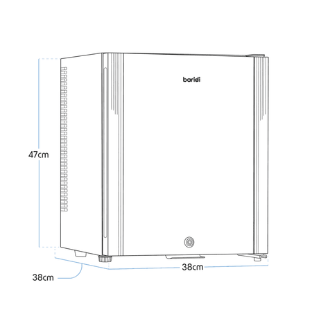 Baridi Ultra-Quiet Mini Drinks Fridge 25L Capacity Model No- DH57