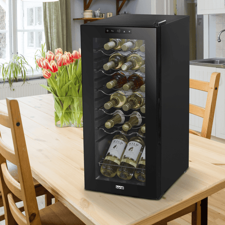 Baridi 18 Bottle Wine Fridge & Cooler - Black Model No- DH6