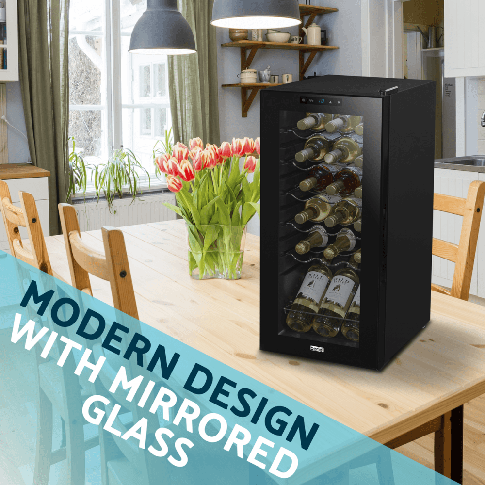 Baridi 18 Bottle Wine Fridge & Cooler - Black Model No- DH6