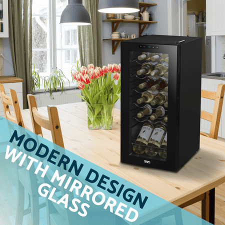Baridi 18 Bottle Wine Fridge & Cooler - Black Model No- DH6