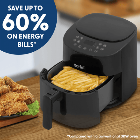 Baridi Single Zone Air Fryer with 8 Preset Functions 3.5L Capacity : Model No- DH60