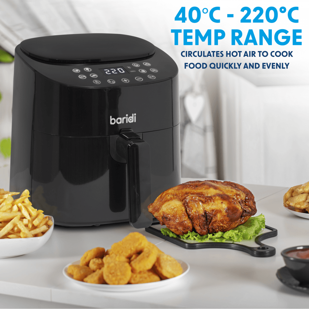 Baridi Single Zone Air Fryer with 8 Preset Functions 3.5L Capacity : Model No- DH60