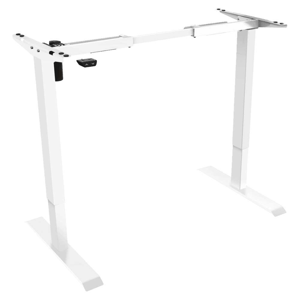 Dellonda Single Motor Ultra-Quiet Adjustable-Height Desk Frame 70kg Capacity - White Model No- DH64