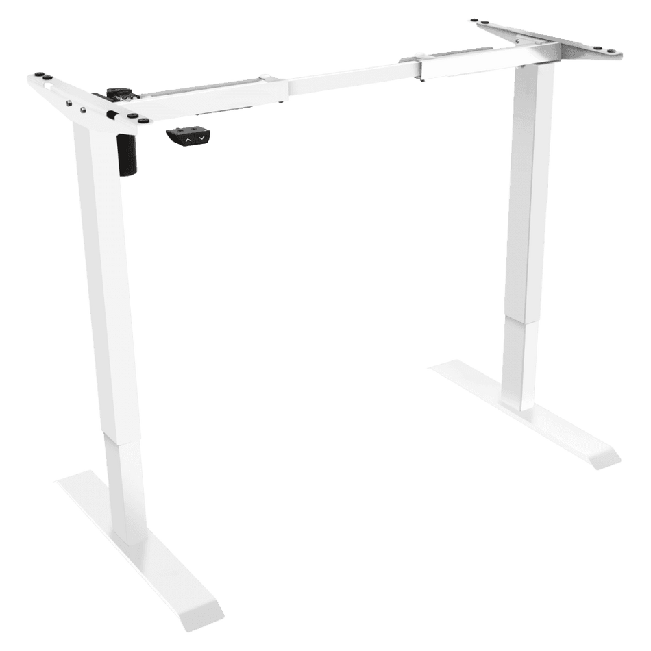 Dellonda Single Motor Ultra-Quiet Adjustable-Height Desk Frame 70kg Capacity - White Model No- DH64