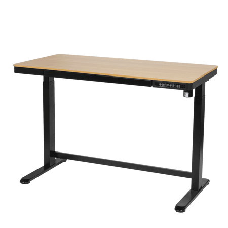 Dellonda Single Motor Ultra-Quiet Electric Desk with Control Panel, USB Port & Drawer - Oak Desktop Model No- DH65