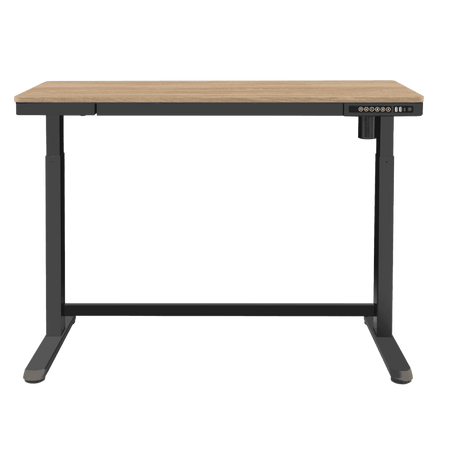 Dellonda Single Motor Ultra-Quiet Electric Desk with Control Panel, USB Port & Drawer - Oak Desktop Model No- DH65
