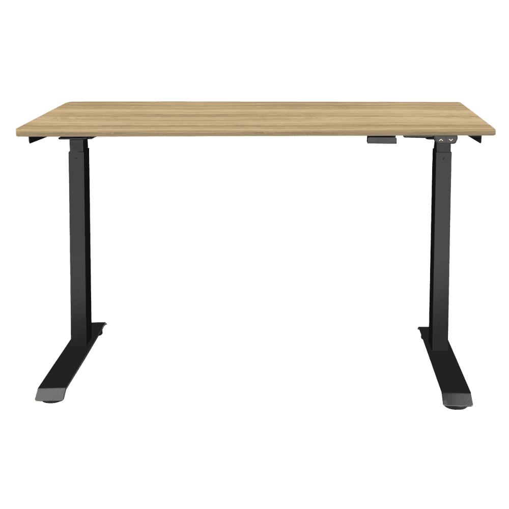 Dellonda Single Motor Ultra-Quiet Adjustable-Height Electric Sit/Stand Desk - Oak Desktop Model No- DH66
