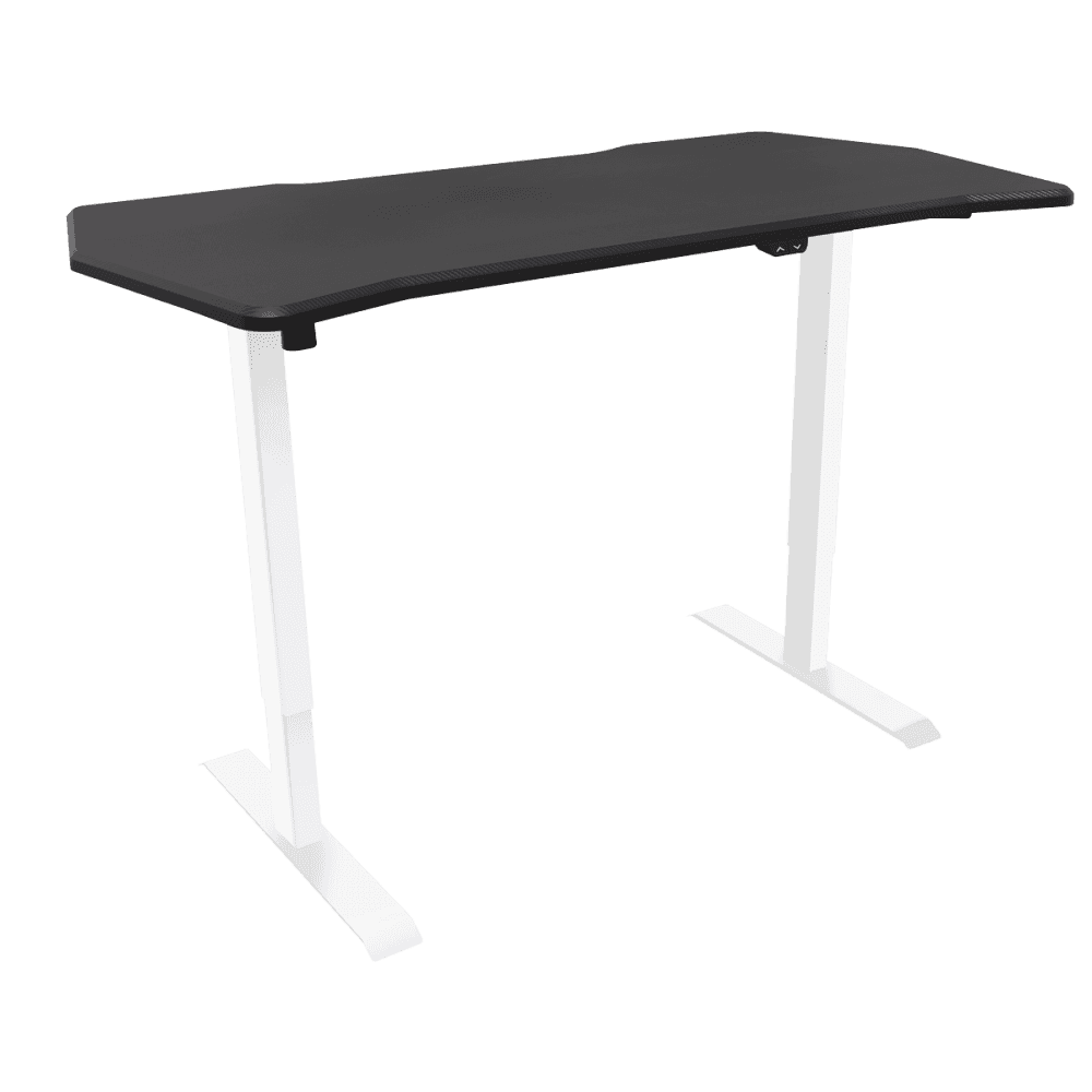 Dellonda Single Motor Ultra-Quiet Adjustable-Height Electric Sit/Stand Desk - Carbon Fibre Effect Desktop Model No- DH70