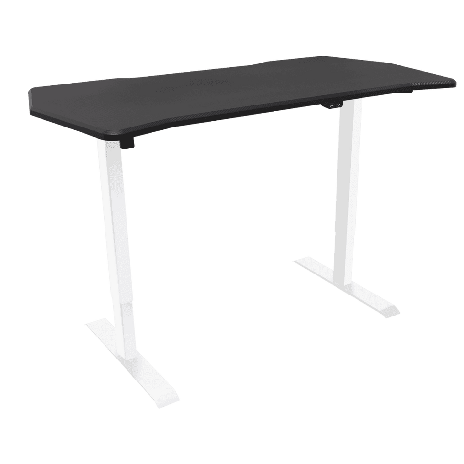 Dellonda Single Motor Ultra-Quiet Adjustable-Height Electric Sit/Stand Desk - Carbon Fibre Effect Desktop Model No- DH70