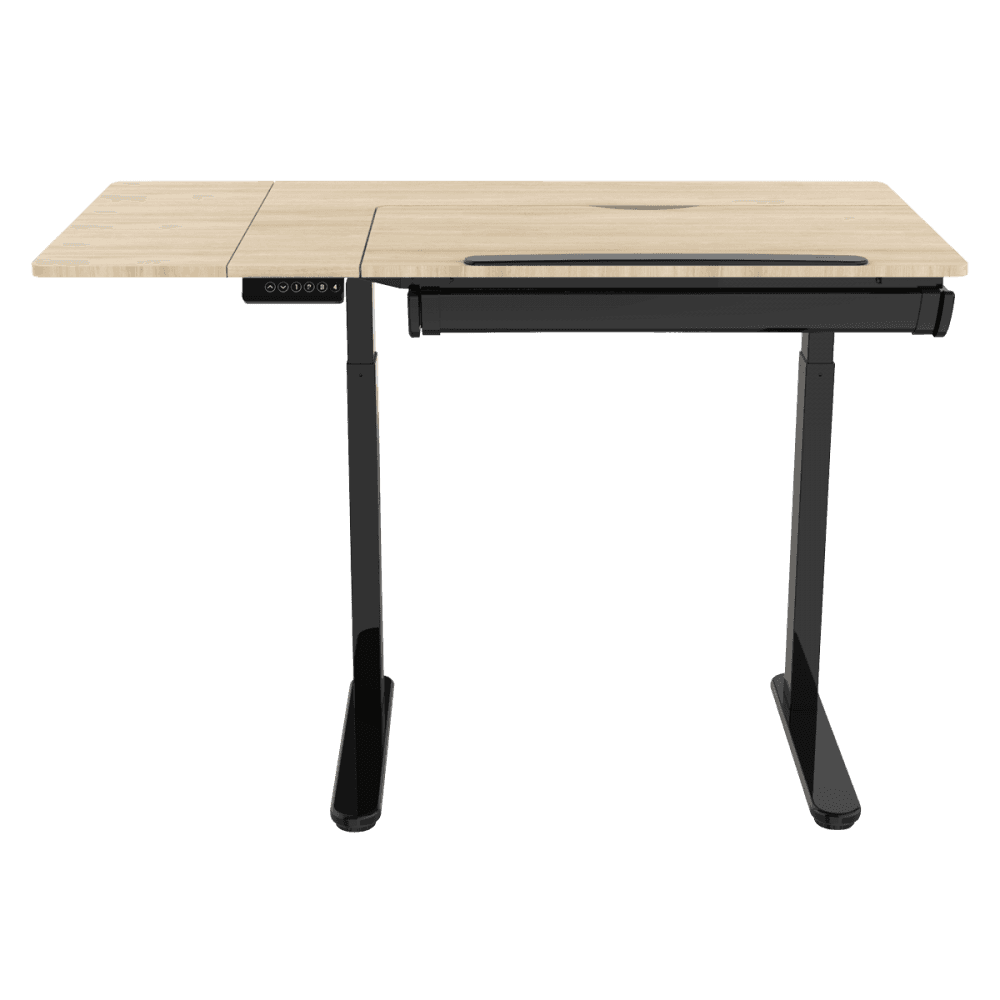 Dellonda Single Motor Ultra-Quiet Electric Adjustable Drawing Table with 40 Tilt, Drawer & Side Table Model No- DH71