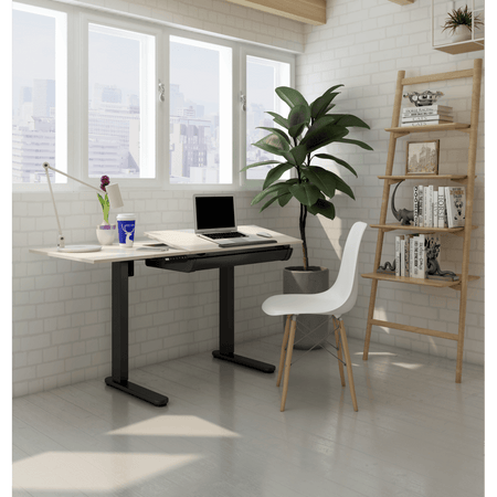 Dellonda Single Motor Ultra-Quiet Electric Adjustable Drawing Table with 40 Tilt, Drawer & Side Table Model No- DH71