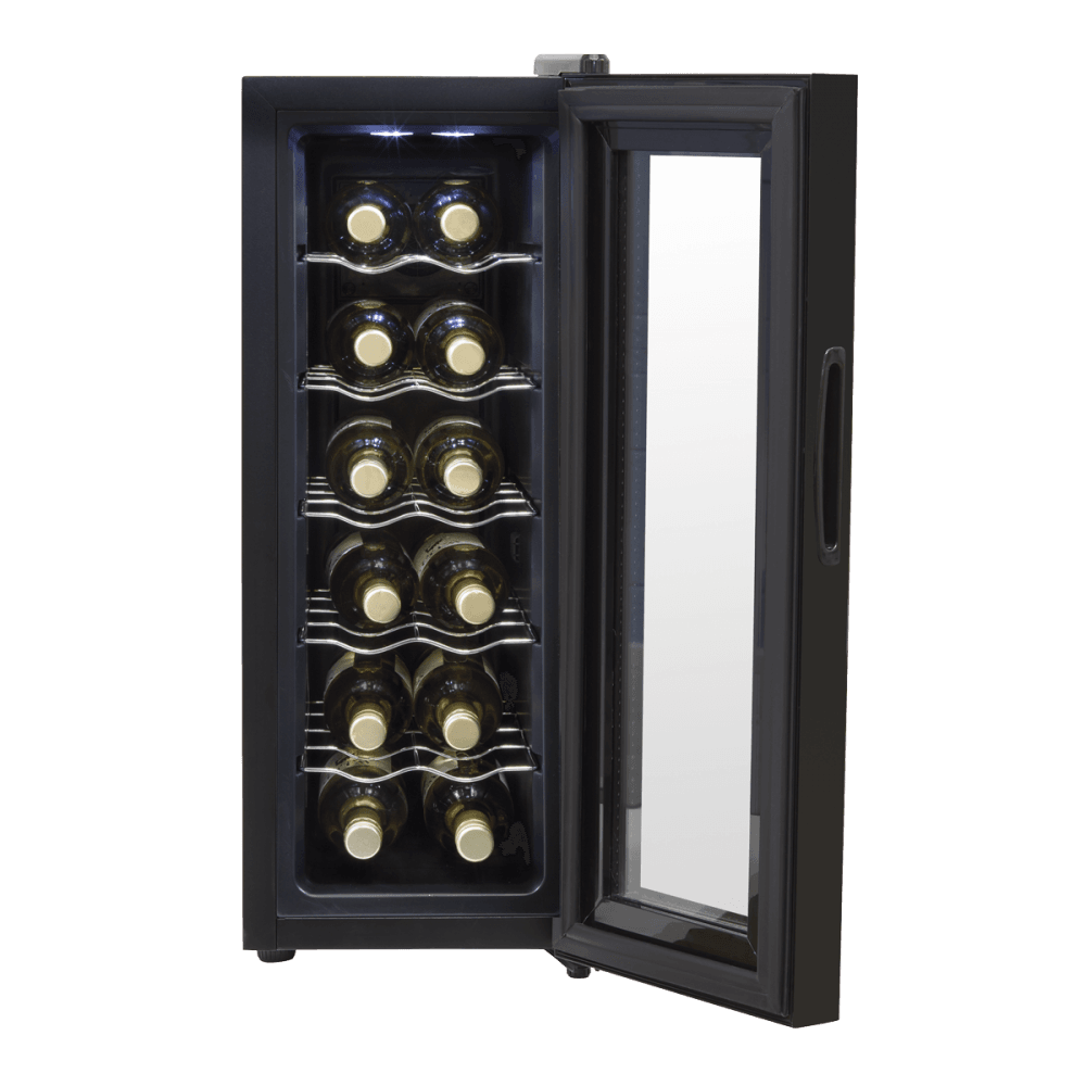 Baridi 12 Bottle Wine Fridge & Cooler - Black Model No- DH73