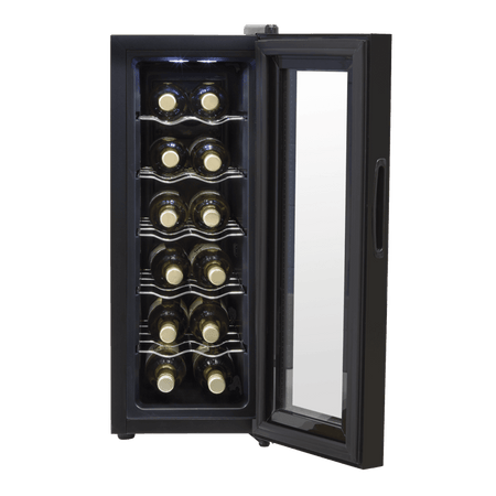 Baridi 12 Bottle Wine Fridge & Cooler - Black Model No- DH73