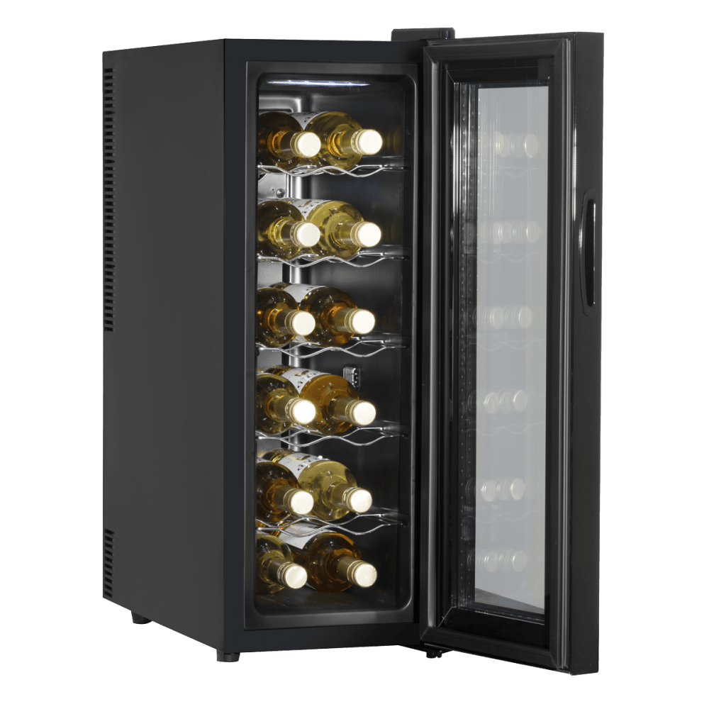Baridi 12 Bottle Wine Fridge & Cooler - Black Model No- DH73