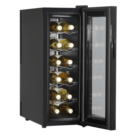 Baridi 12 Bottle Wine Fridge & Cooler - Black Model No- DH73