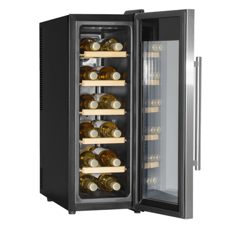 Baridi 12 Bottle Wine Fridge & Cooler - Stainless Steel Model No- DH74