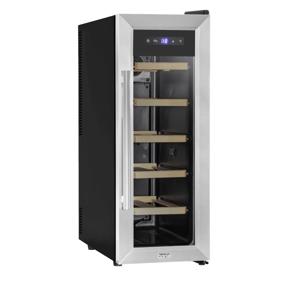 Baridi 12 Bottle Wine Fridge & Cooler - Stainless Steel Model No- DH74