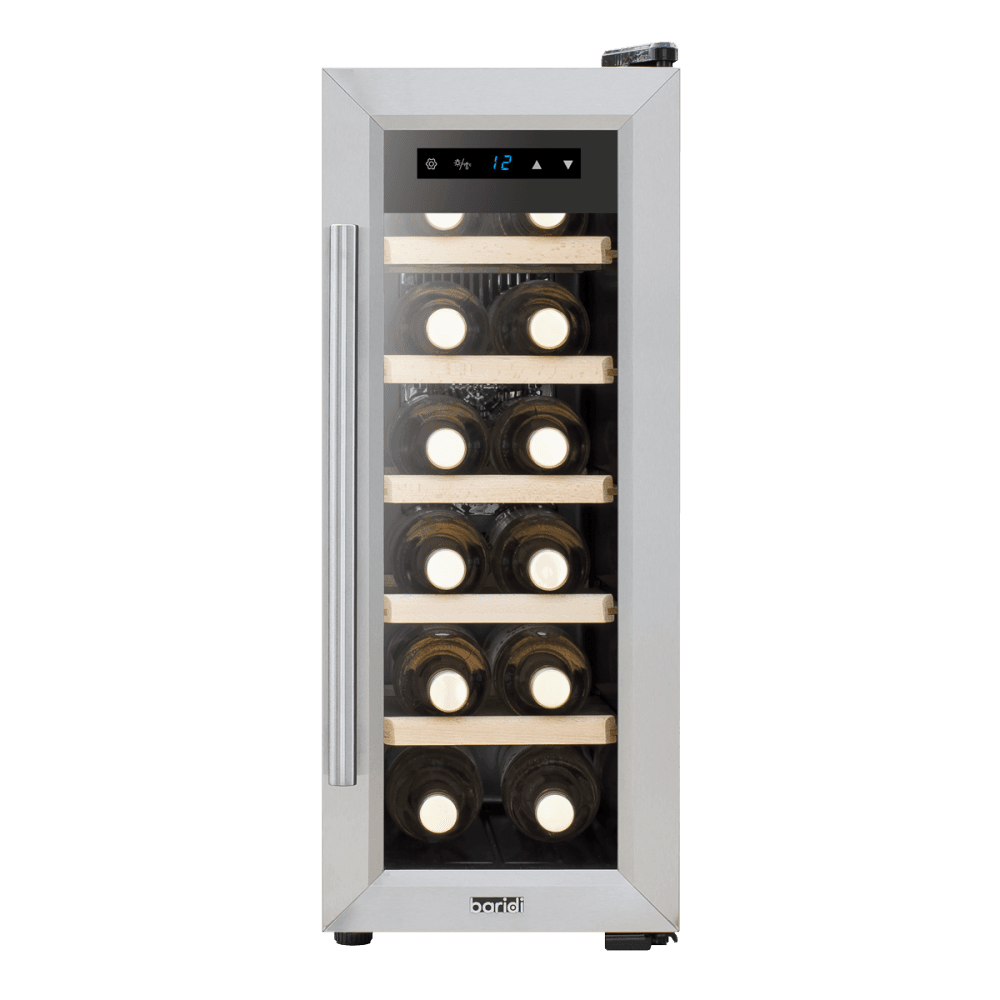 Baridi 12 Bottle Wine Fridge & Cooler - Stainless Steel Model No- DH74