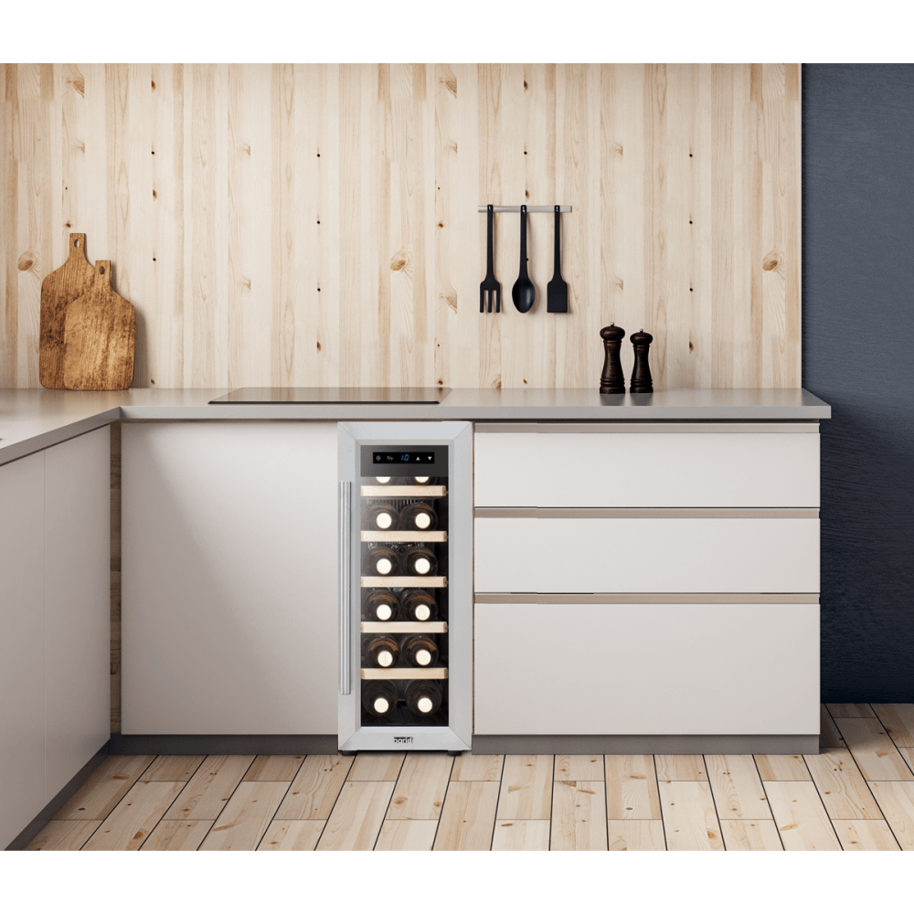Baridi 12 Bottle Wine Fridge & Cooler - Stainless Steel Model No- DH74