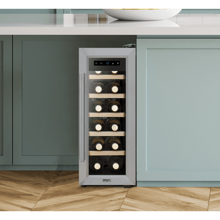 Baridi 12 Bottle Wine Fridge & Cooler - Stainless Steel Model No- DH74