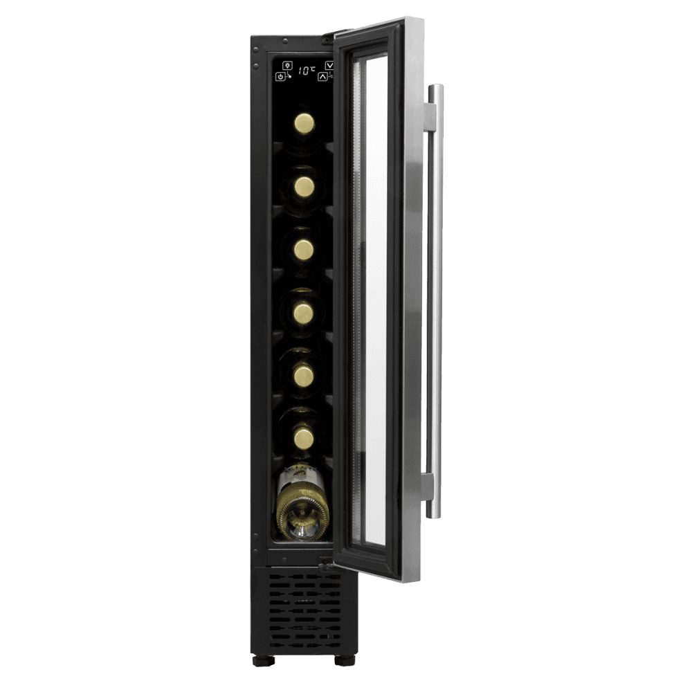 Baridi Extra-Slim 7 Bottle Wine Fridge & Cooler 15cm - Stainless Steel Model No- DH77