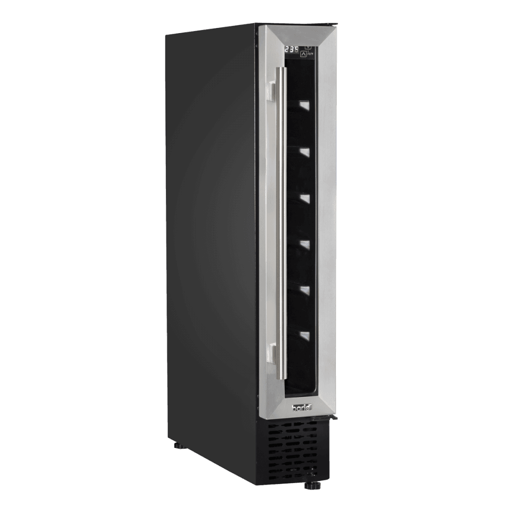 Baridi Extra-Slim 7 Bottle Wine Fridge & Cooler 15cm - Stainless Steel Model No- DH77