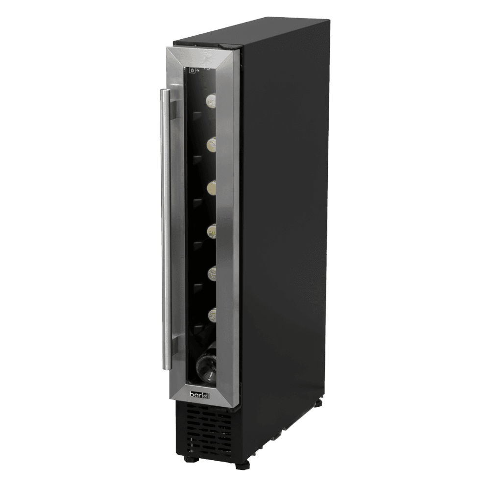 Baridi Extra-Slim 7 Bottle Wine Fridge & Cooler 15cm - Stainless Steel Model No- DH77
