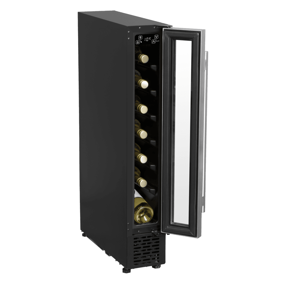Baridi Extra-Slim 7 Bottle Wine Fridge & Cooler 15cm - Stainless Steel Model No- DH77